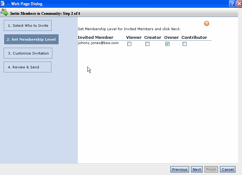 Assign a Role to the Person You Are Inviting