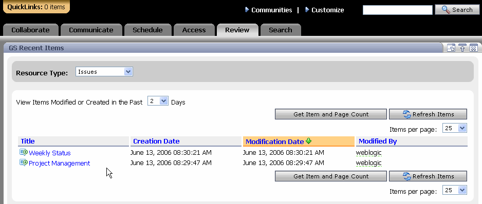 New GS Issues Added or Modified in the Last Seven Days