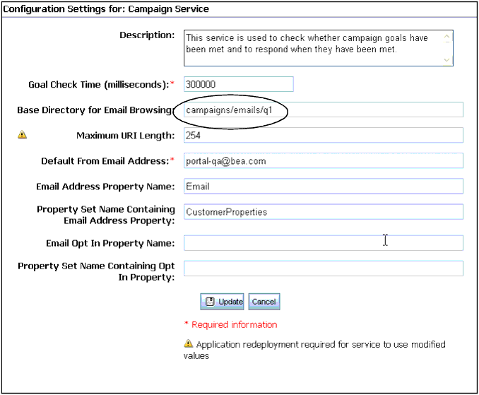 Change the E-mail Directory