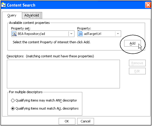 Choose a Content Type and a Content Property