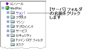 [サーバ] フォルダの名前をクリック