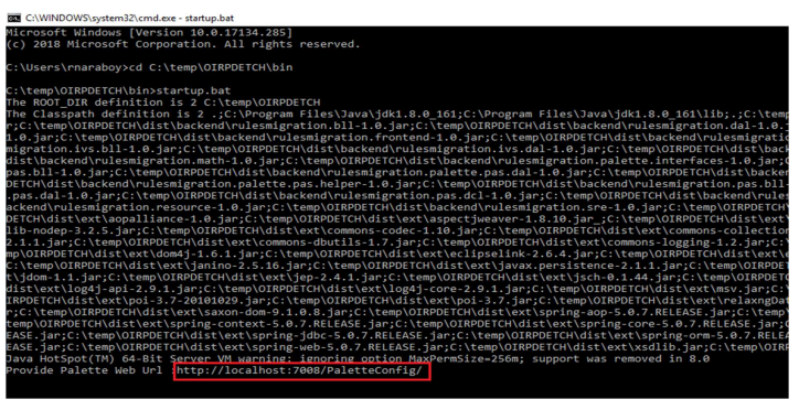 Screenshot displaying command prompt with the web URL