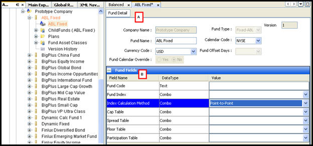 Fund Details of Fund in Admin Explorer