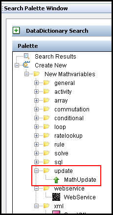 MathUpdate option in Palette window