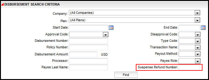 Suspense Reference Number field in OIPA