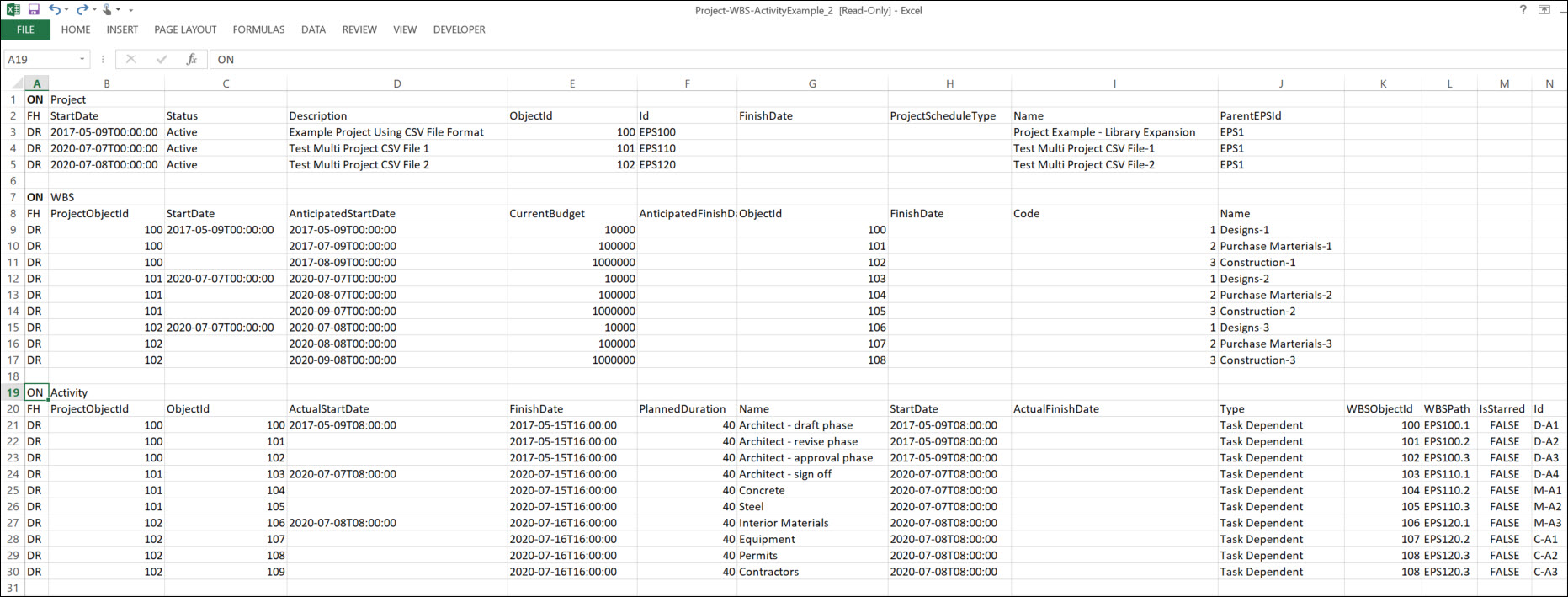 an-excel-file-with-multiple-projects-organized-by-object-example