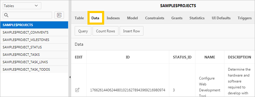 「データ」タブ 「データ」タブ