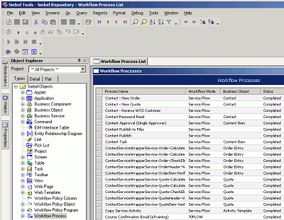 Object Explorer and Object List Editor: This image is described in the surrounding text.