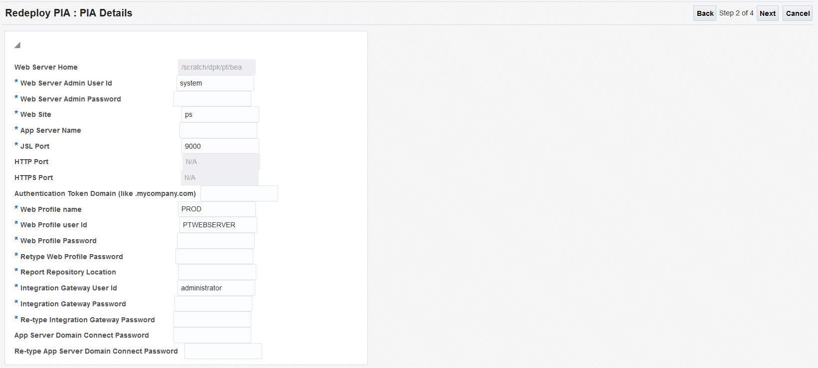 Redeploy PIA page