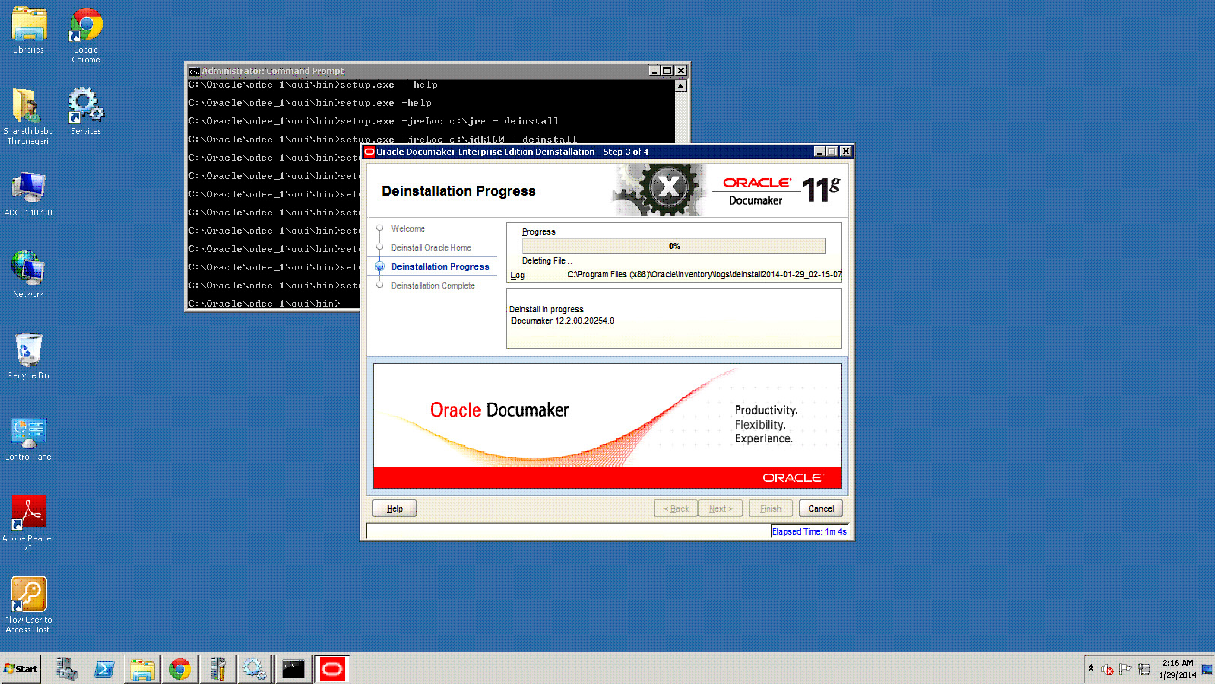 Image represents Deinstallation window