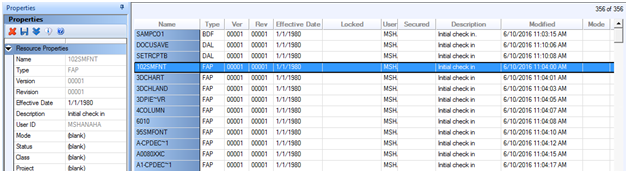 This image shows the Resource Properties for a Resource.