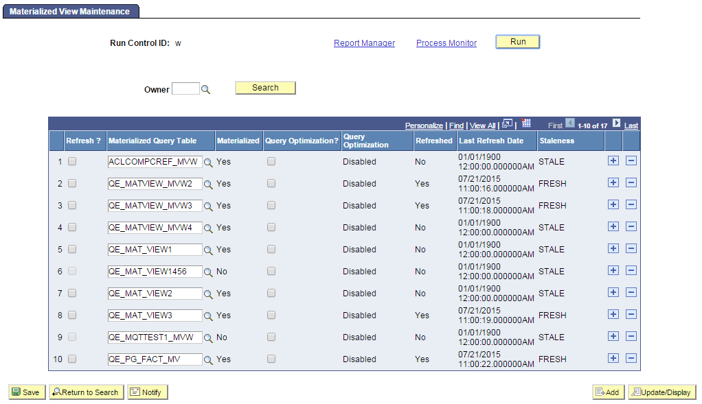 Materialized View Maintenance page in DB2/zOS