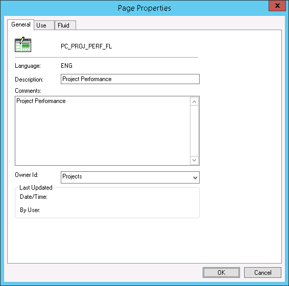 Page Properties dialog box: General tab