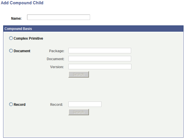 Add Compound Child page