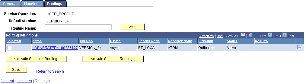 Example of service operation showing Local-to-Atom routing