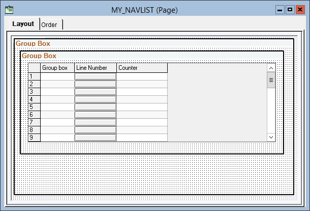 Completed MY_NAVLIST page definition