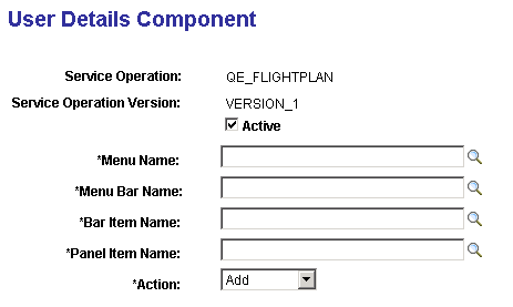 User Details Component page
