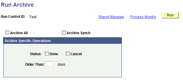 Run Archive page