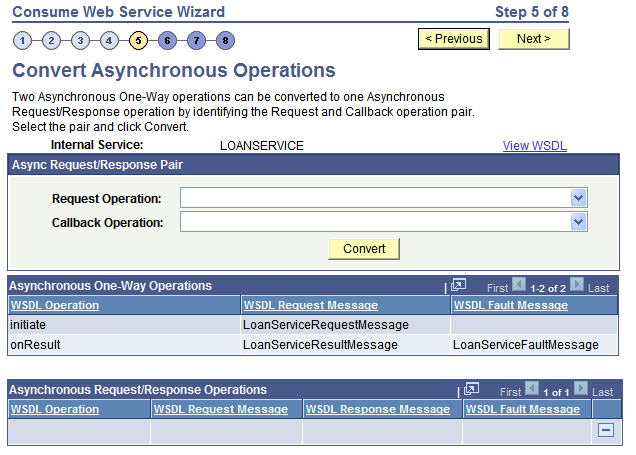 Convert Asynchronous Operations page