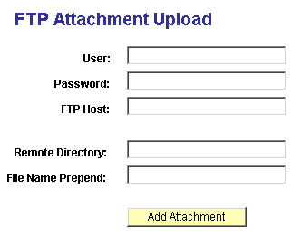 FTP Attachment Upload page