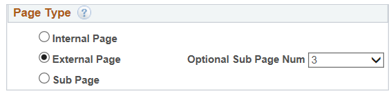 External Page Type Options