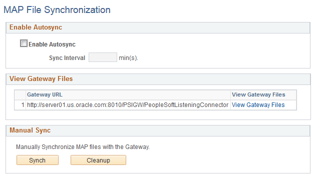 MAP File Synchronization page