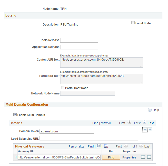 MAP Fluid Configuration page