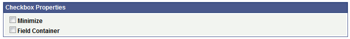 Checkbox Properties page - Checkbox Properties section