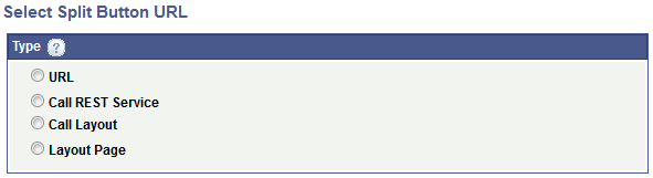 Select Split Button URL page