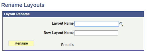 Rename Layouts page