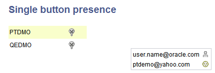 Single button presence page