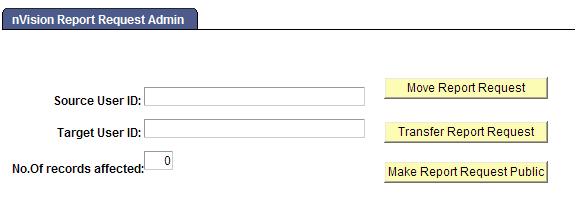 nVision Report Request Admin page