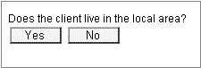 Message with Yes/No buttons