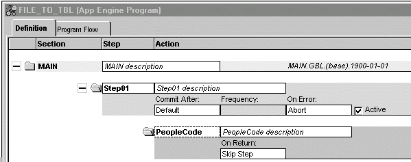 Application Engine example program