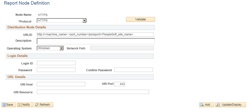 Report Node Definition-HTTPS page