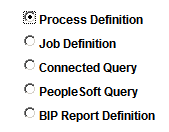 New page displaying options for creating new report definition type