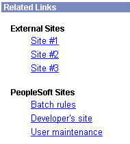 Related Links example
