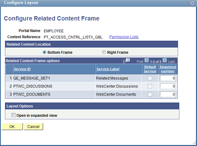 Configure Related Content Frame page