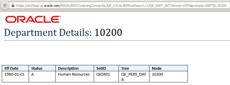 Report output