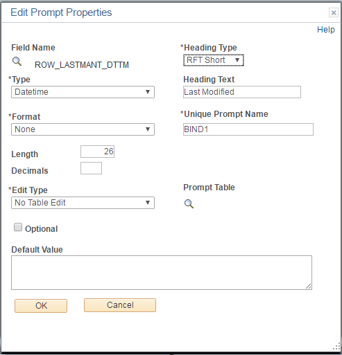 Edit Prompt Properties dialog box