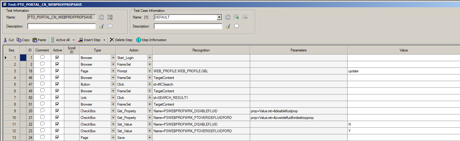 Example of a PTF test