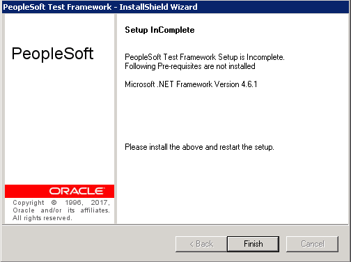 Microsoft .NET Framework 4.6.1 error message