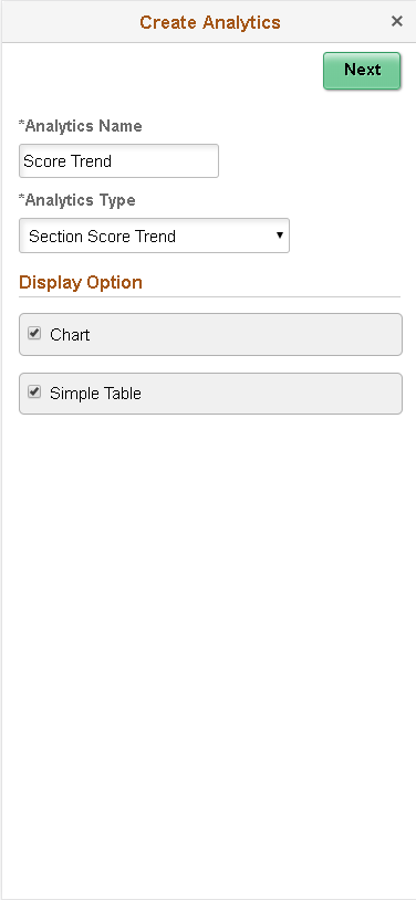 Create Analytics on Small Form factor Step 1