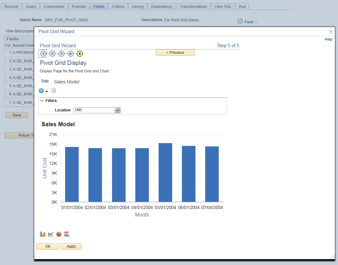 Pivot Grid Display page