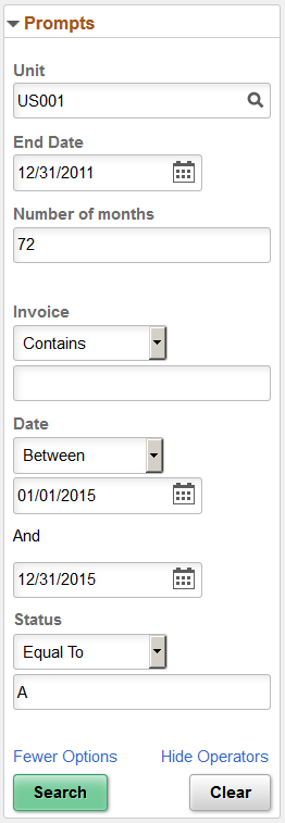 Prompts, editable facets, and prompt operators in fluid view