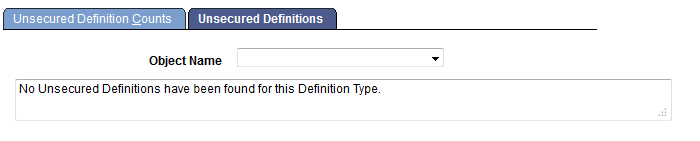 Unsecured Definitions page (default view)