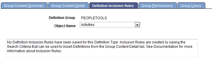 Definition Inclusion Rule page