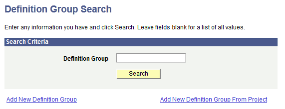 Definition Group Search page