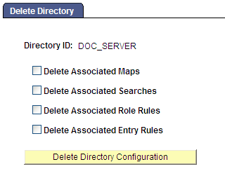 Delete Directory page