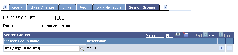 Permission Lists - Search Groups